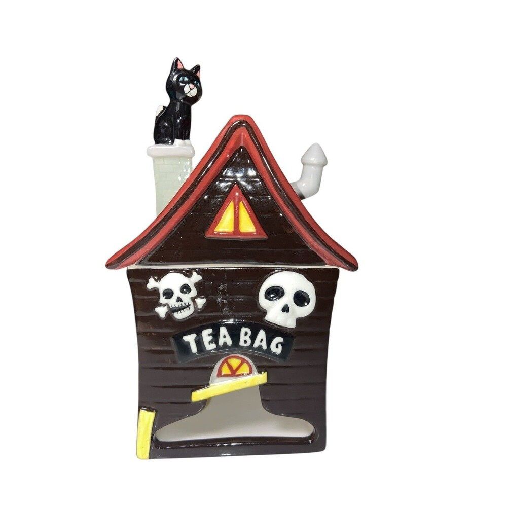 Cat On Roof Tea Bag Holder